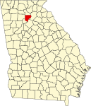 Map of Georgia highlighting Forsyth County